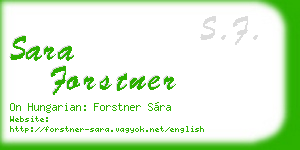sara forstner business card